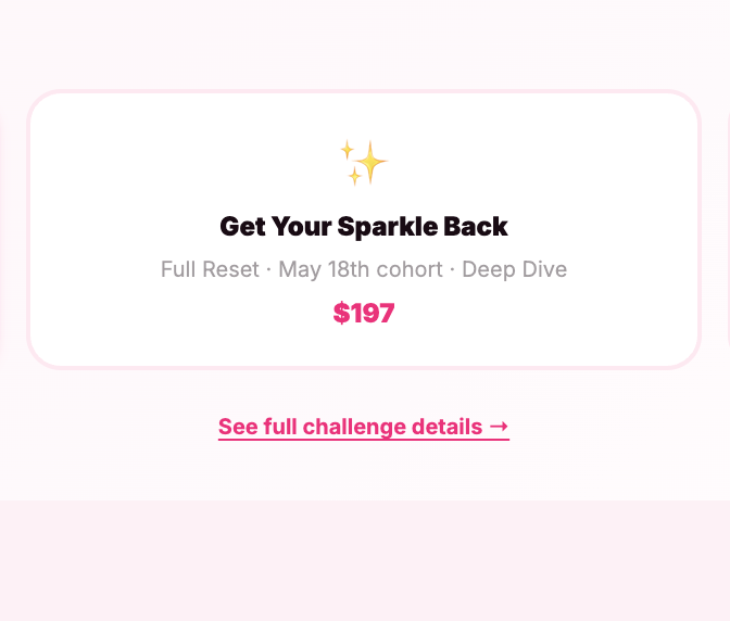 Get Your Sparkle Back Challenge