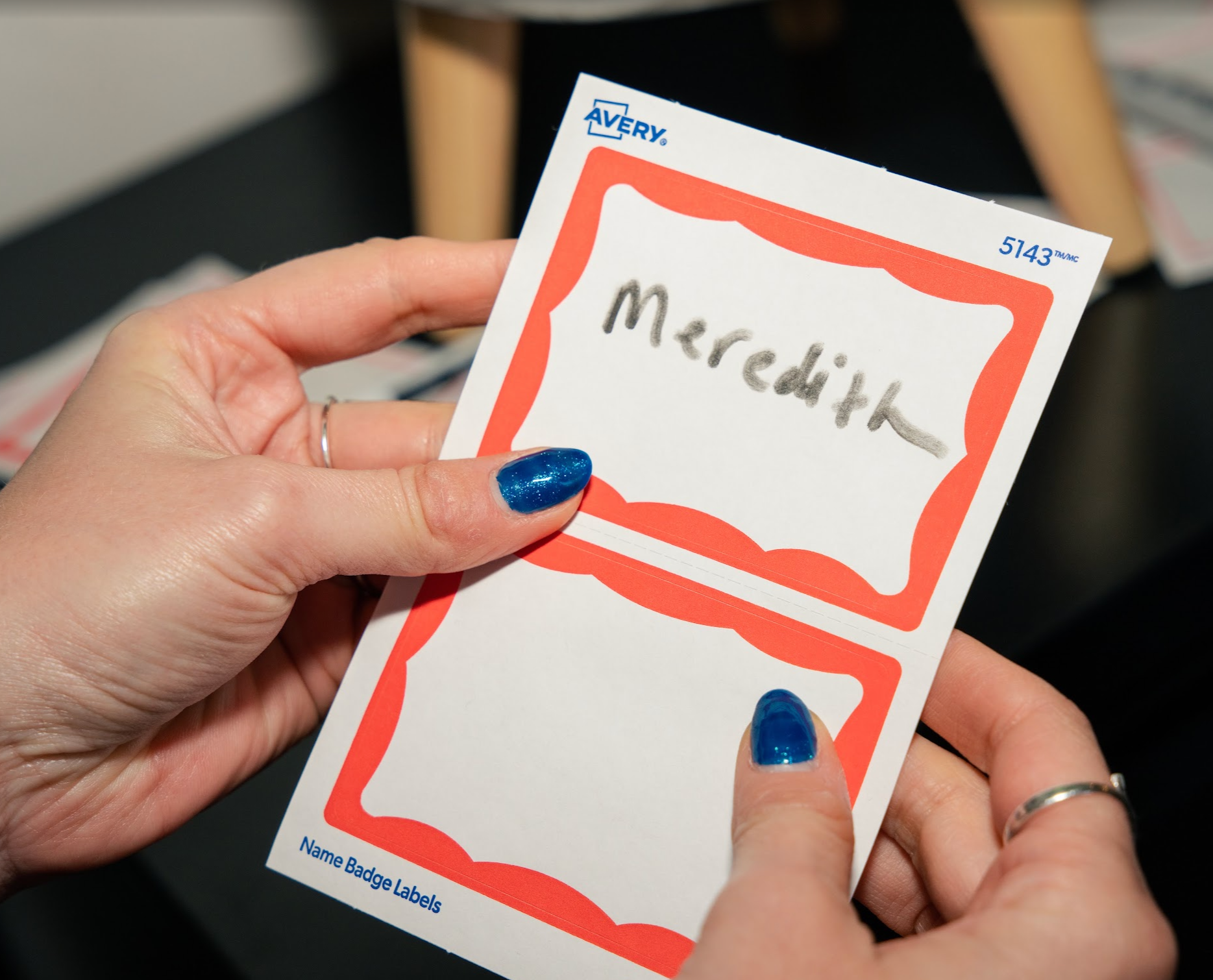 Event name badges