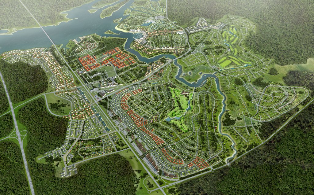Aerial view of Florida development land