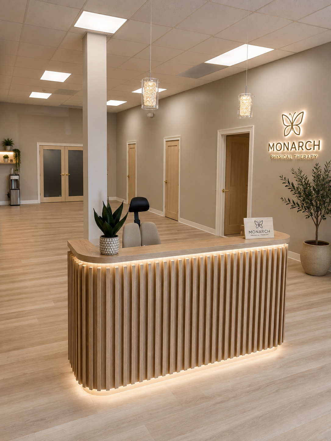 Sun-drenched modern physical therapy sanctuary