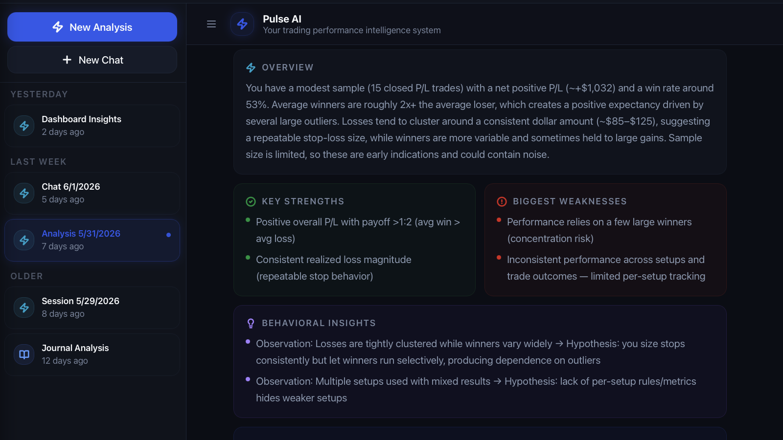 Review patterns with Pulse AI