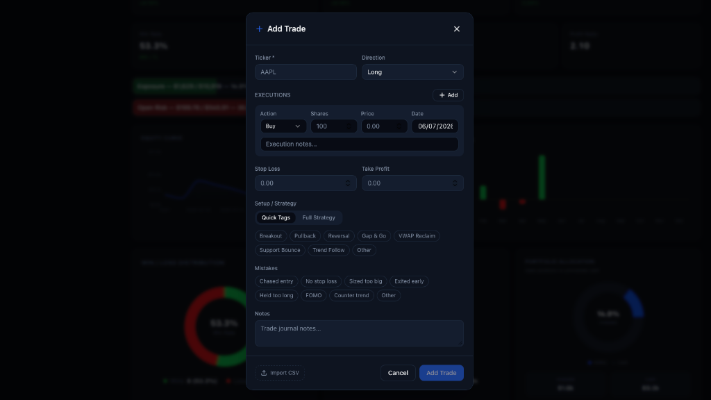 TradePulse — Add Trade