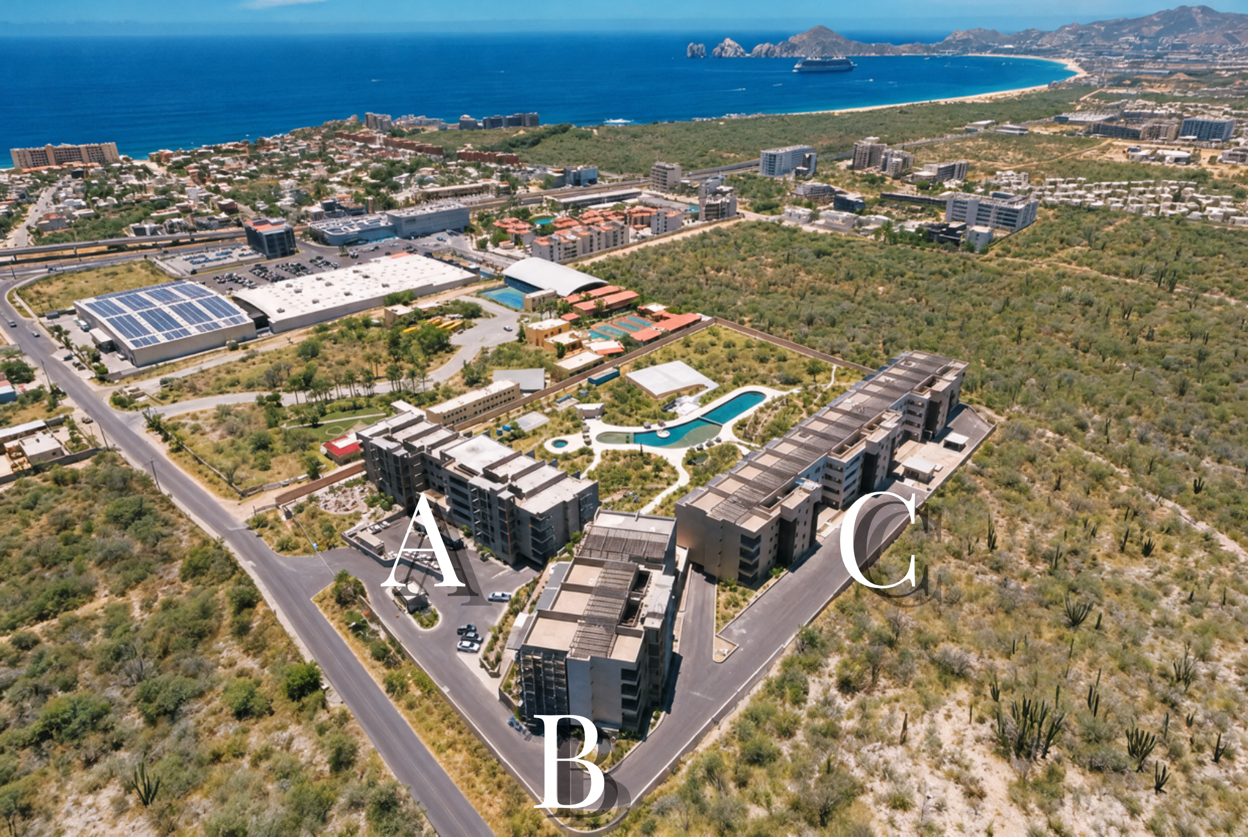 Vista aérea — Torre A, B, C