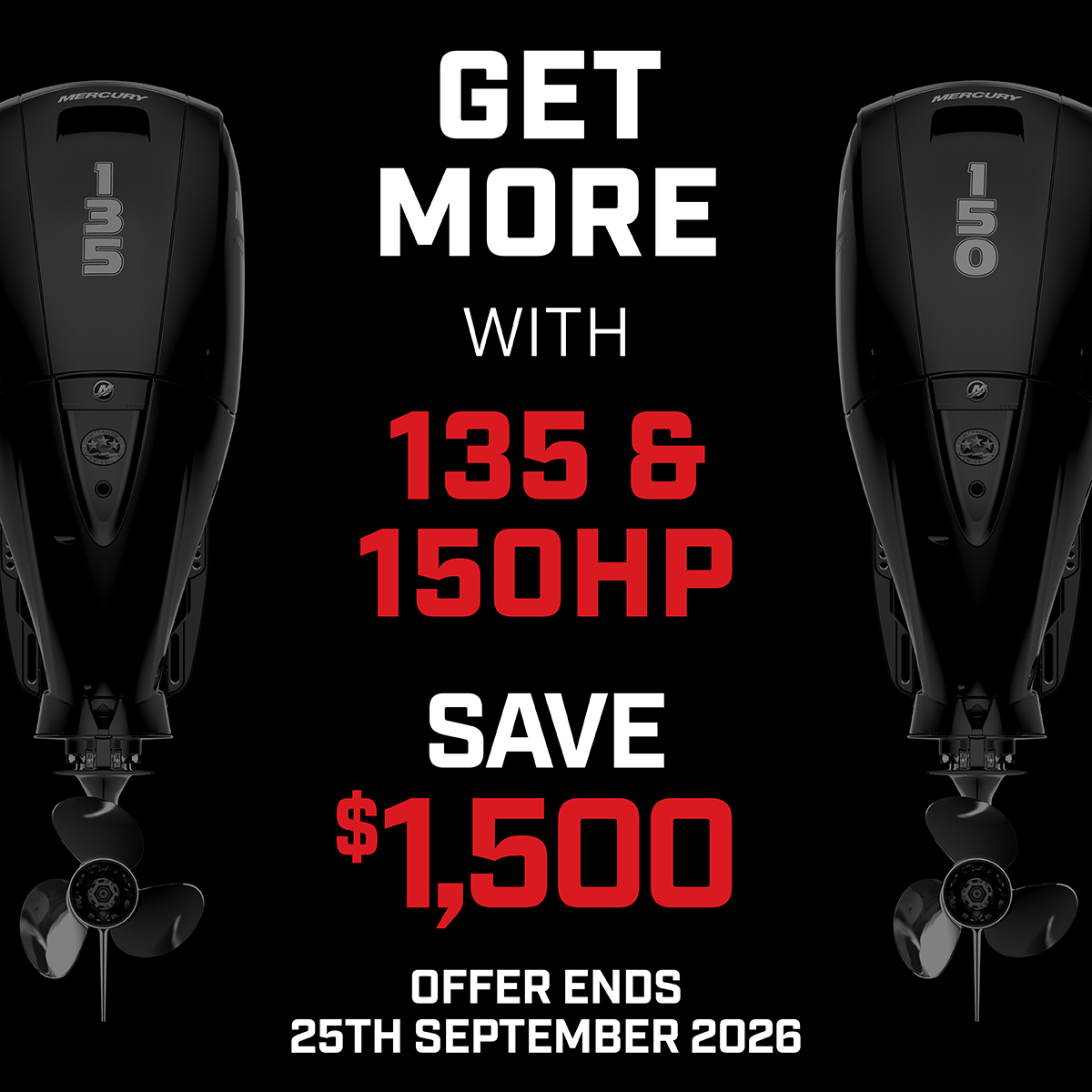 Mercury 135 & 150hp Outboards