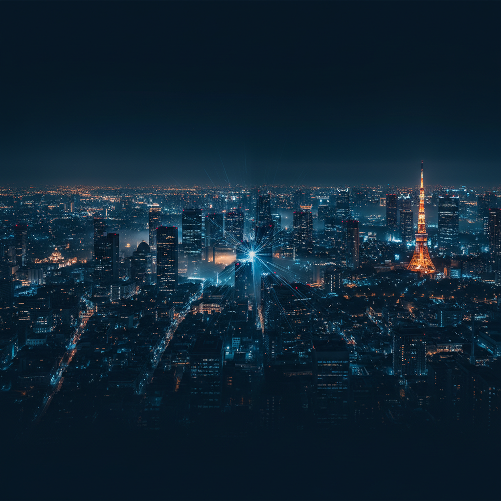 Mexico City and Tokyo skyline