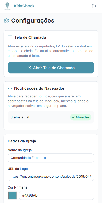 Configurações