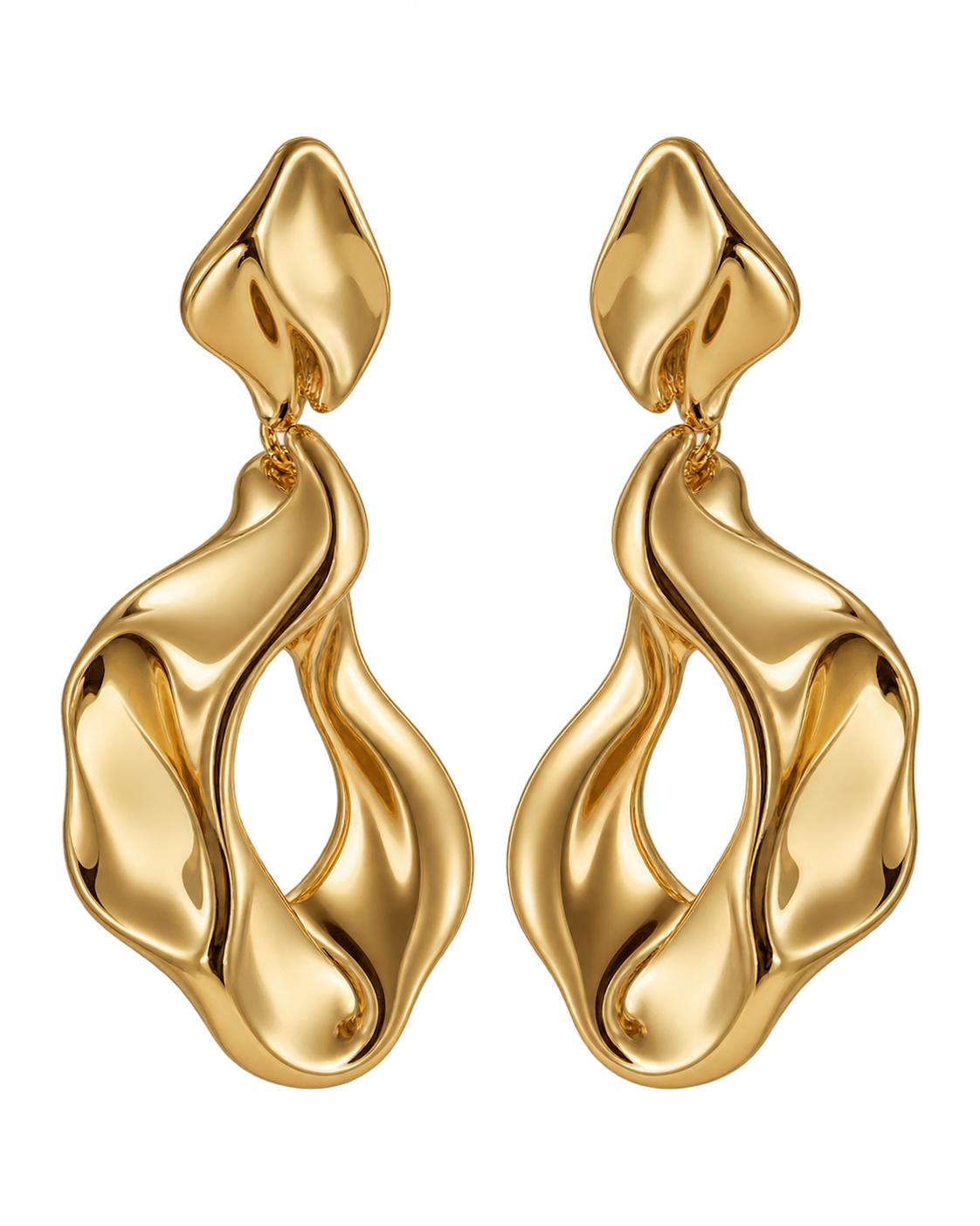 Zuri — Sculptural Gold Earrings