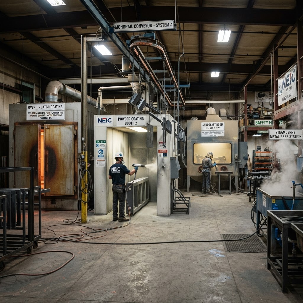 Inside New England Industrial Coatings Inc.: A powder coating and metal finishing Shop Built on Precision and Pride