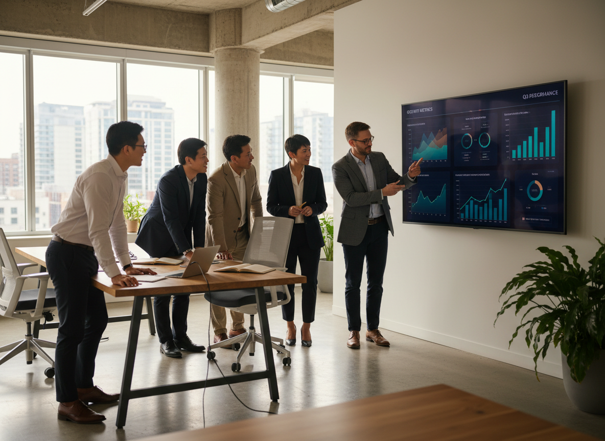 Go-Tech Invest team collaborating in modern office