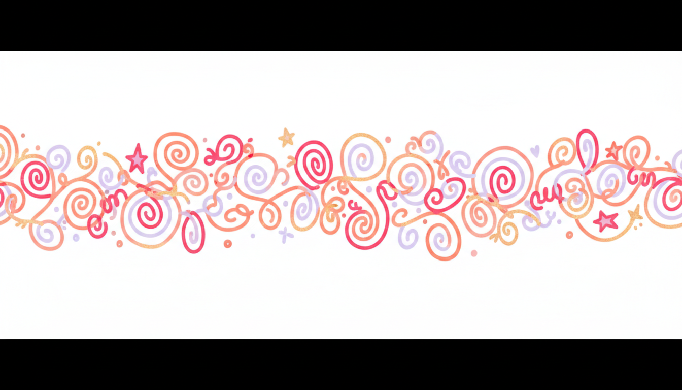 Decorative colorful squiggles