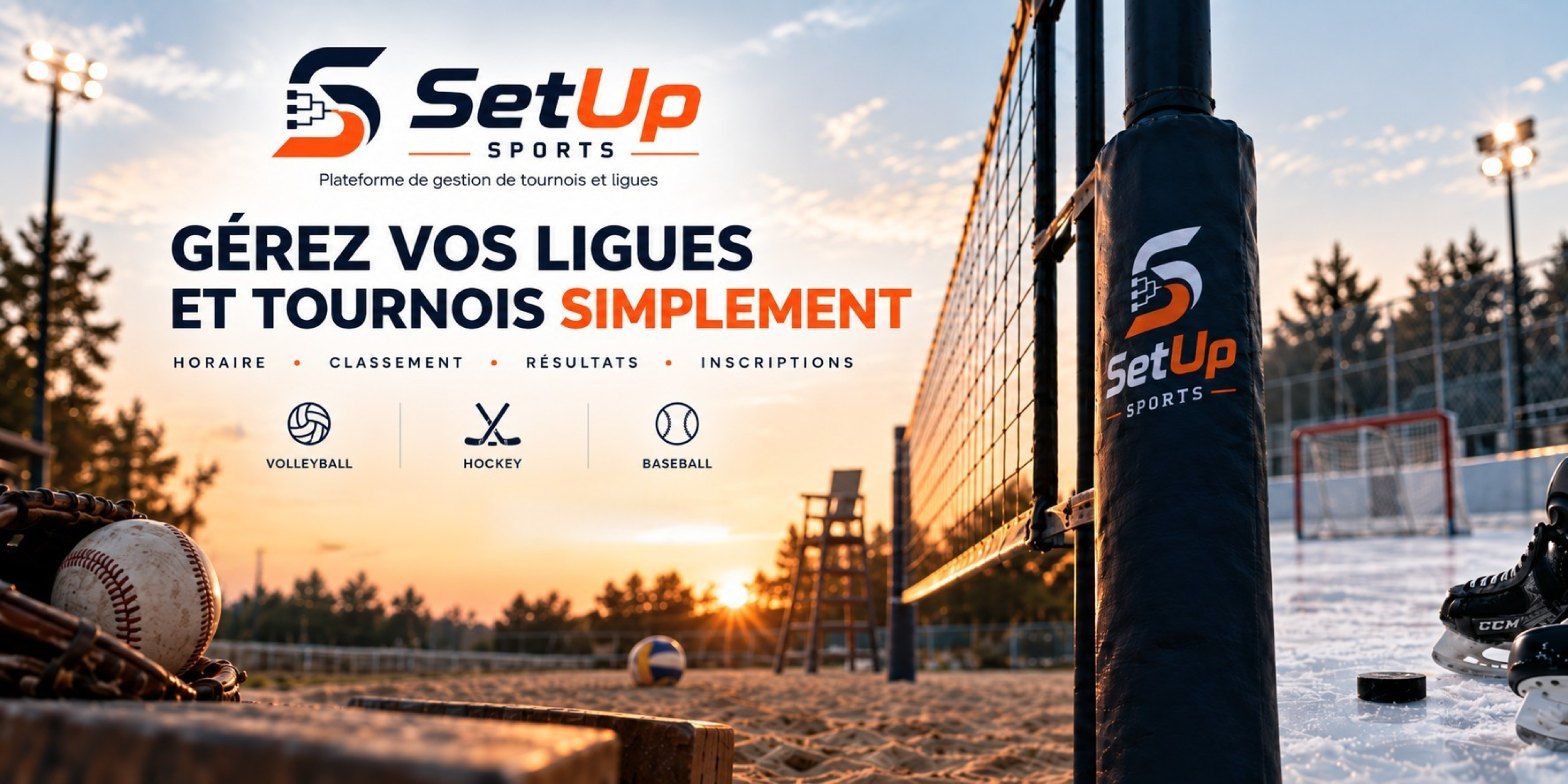 SetUp Sports — Gérez vos ligues et tournois simplement