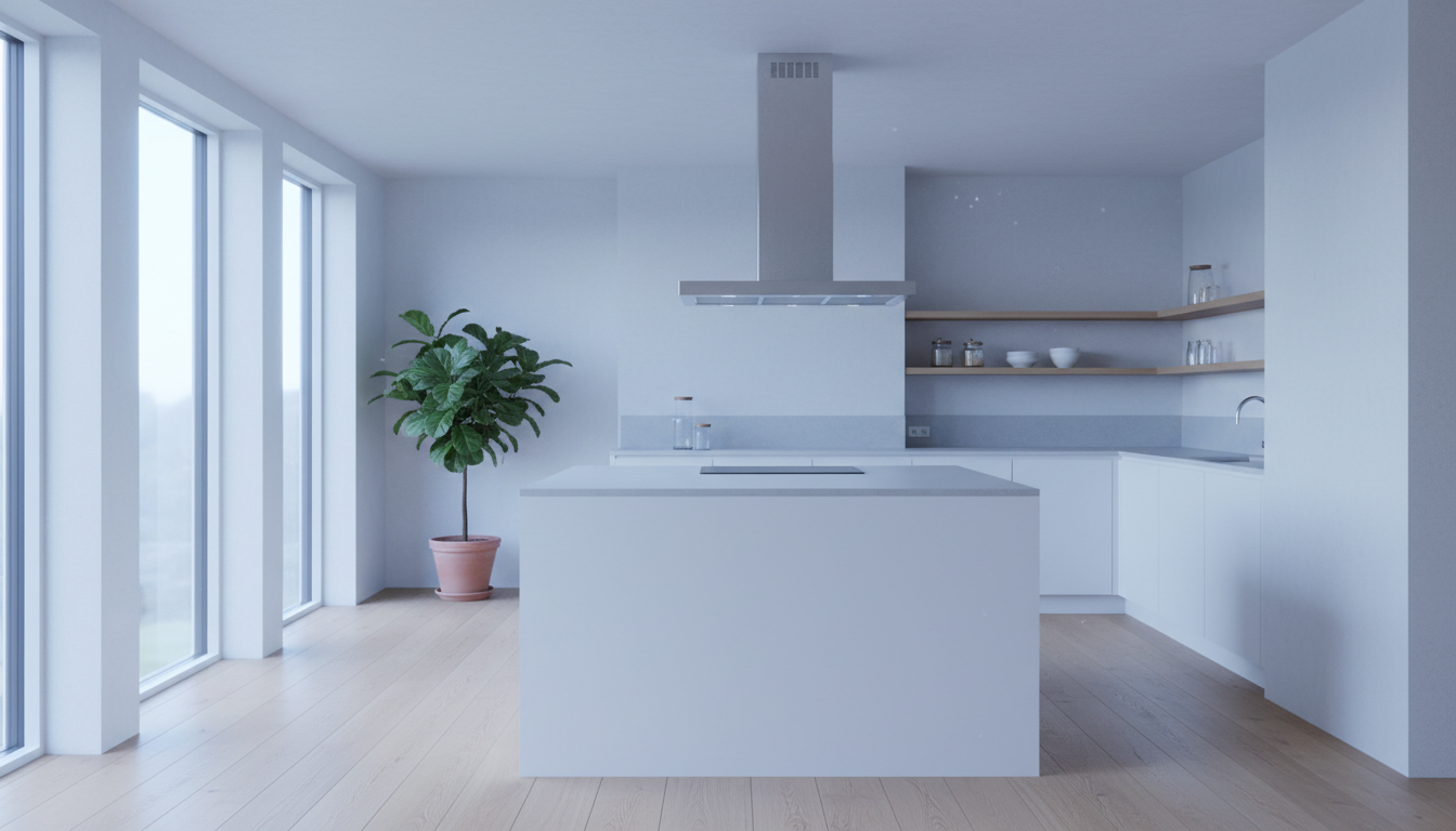 Svea Ventor ventilationsrengöring — modernt svenskt kök med ren imkanal och frånluftssystem