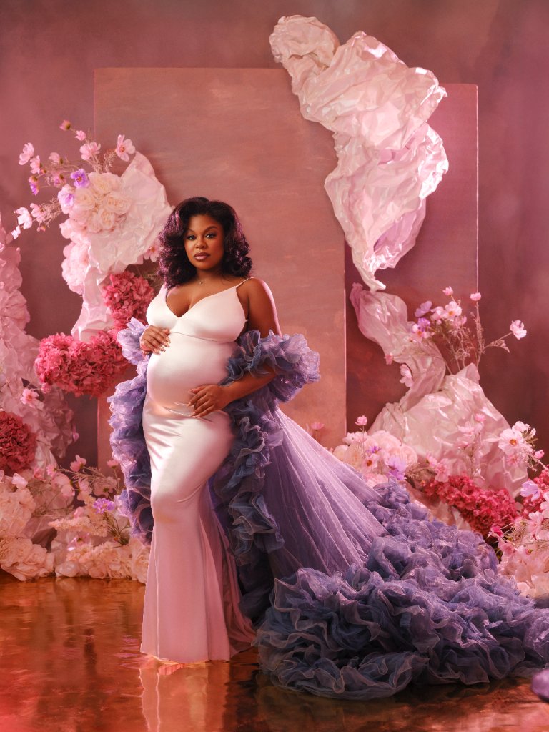 Dreamy Blush Maternity Shoot