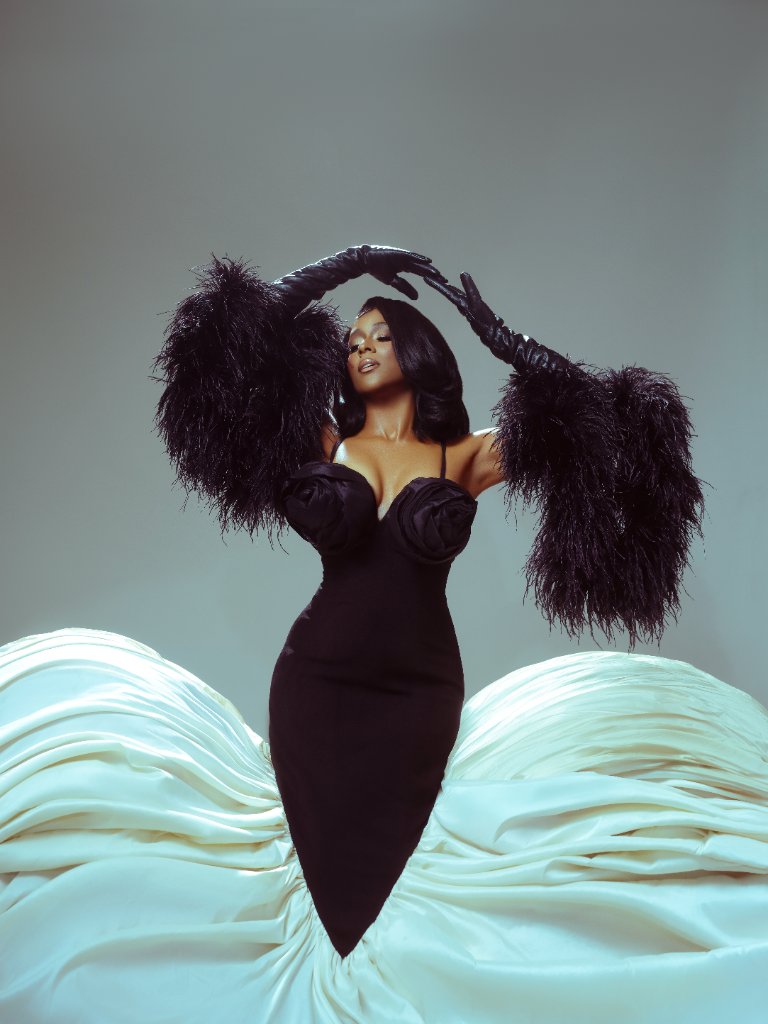 Women's portrait session by Sophia Barrett Studios — woman in elegant black gown, Atlanta women's portrait photographer