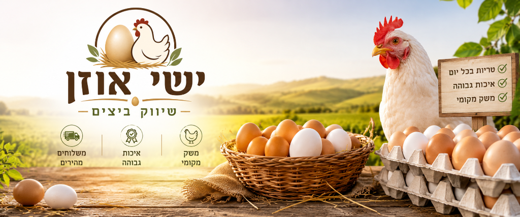 ישי אוזן שיווק ביצים — ביצים טריות, אורגניות וביצי חופש, הפצה יומיומית למרכז וצפון ישראל