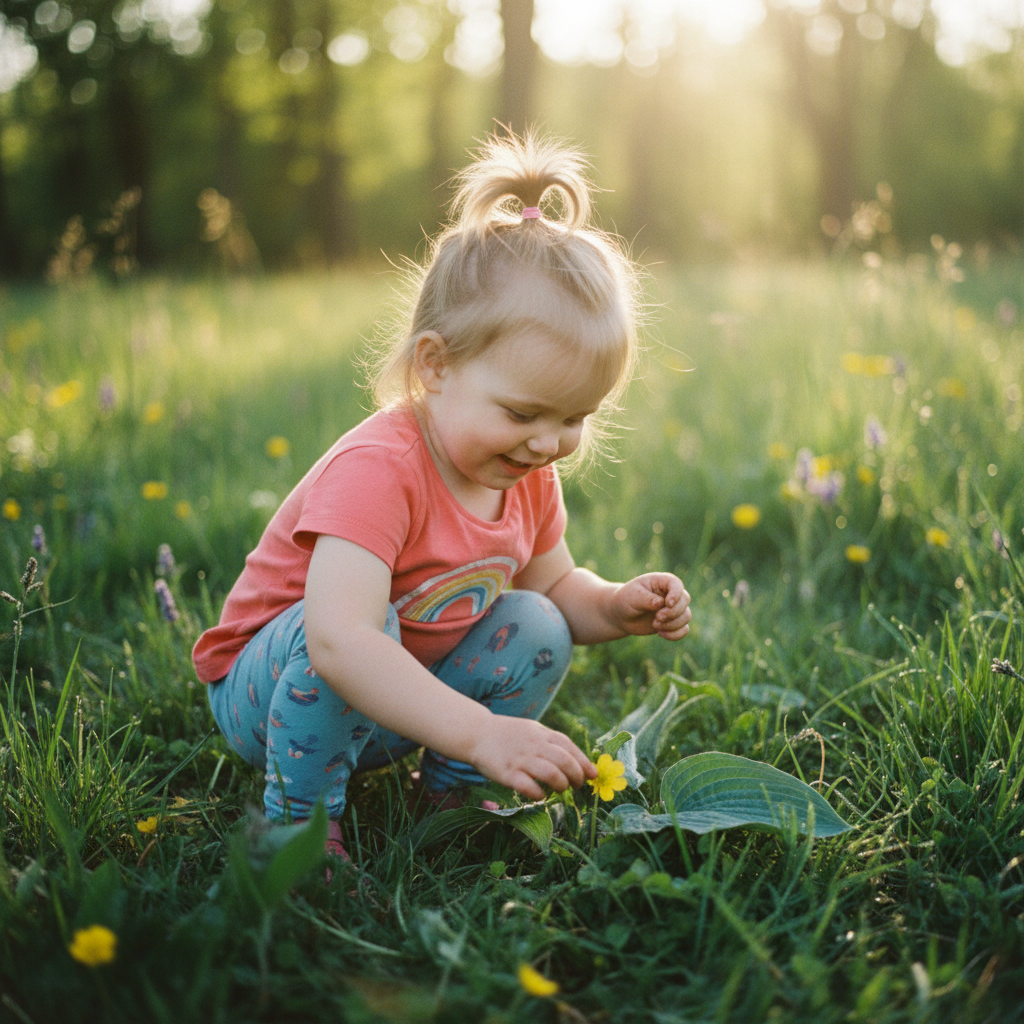 A mother and neurodivergent child sharing a joyful outdoor moment