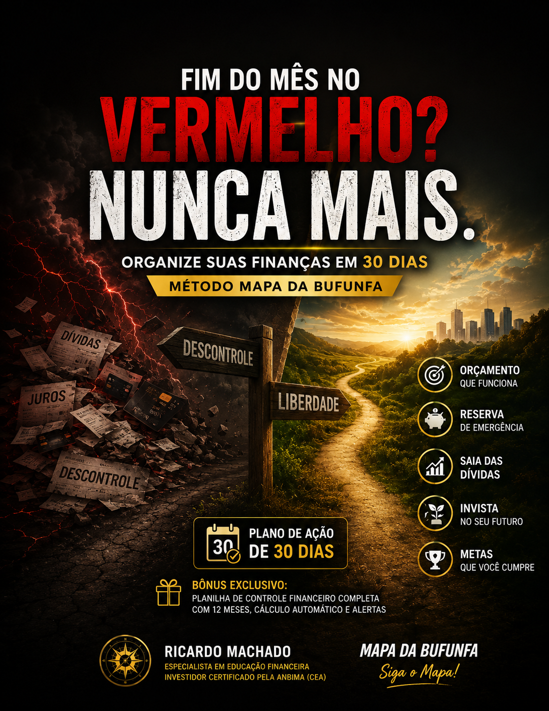 Capa do produto Fim do Mês no Vermelho? Nunca Mais.