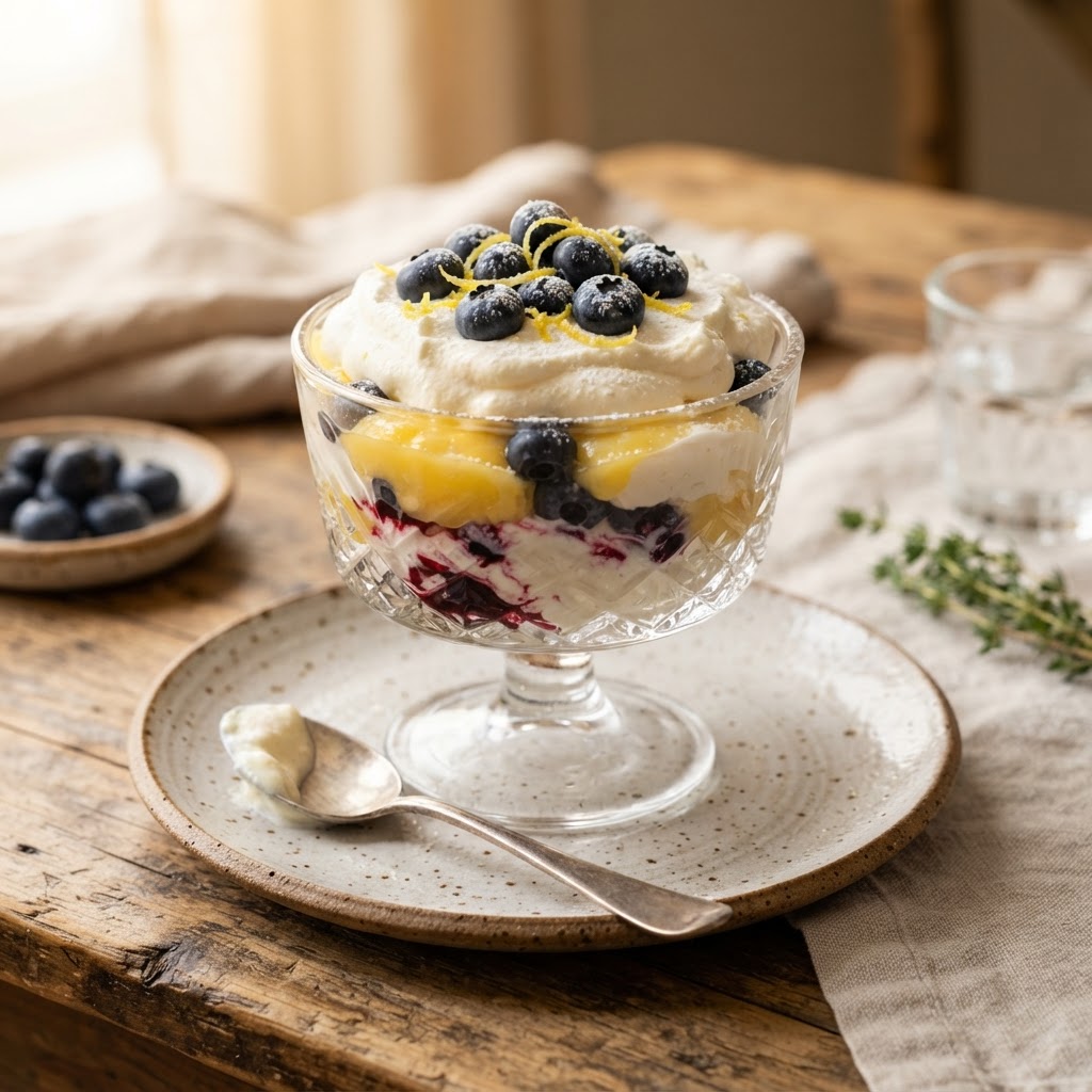 Velvety Lemon-Blueberry Mascarpone Clouds