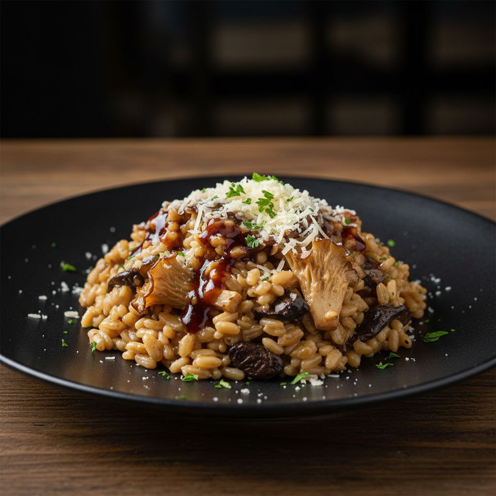 Smoky Barley and Wild Mushroom Risotto