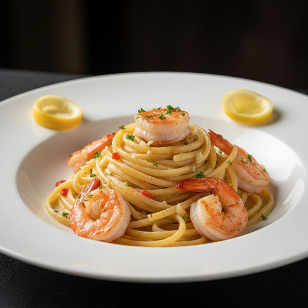 Linguine with Lemon-Garlic Seafood Sauce: A Fusion Favorite
