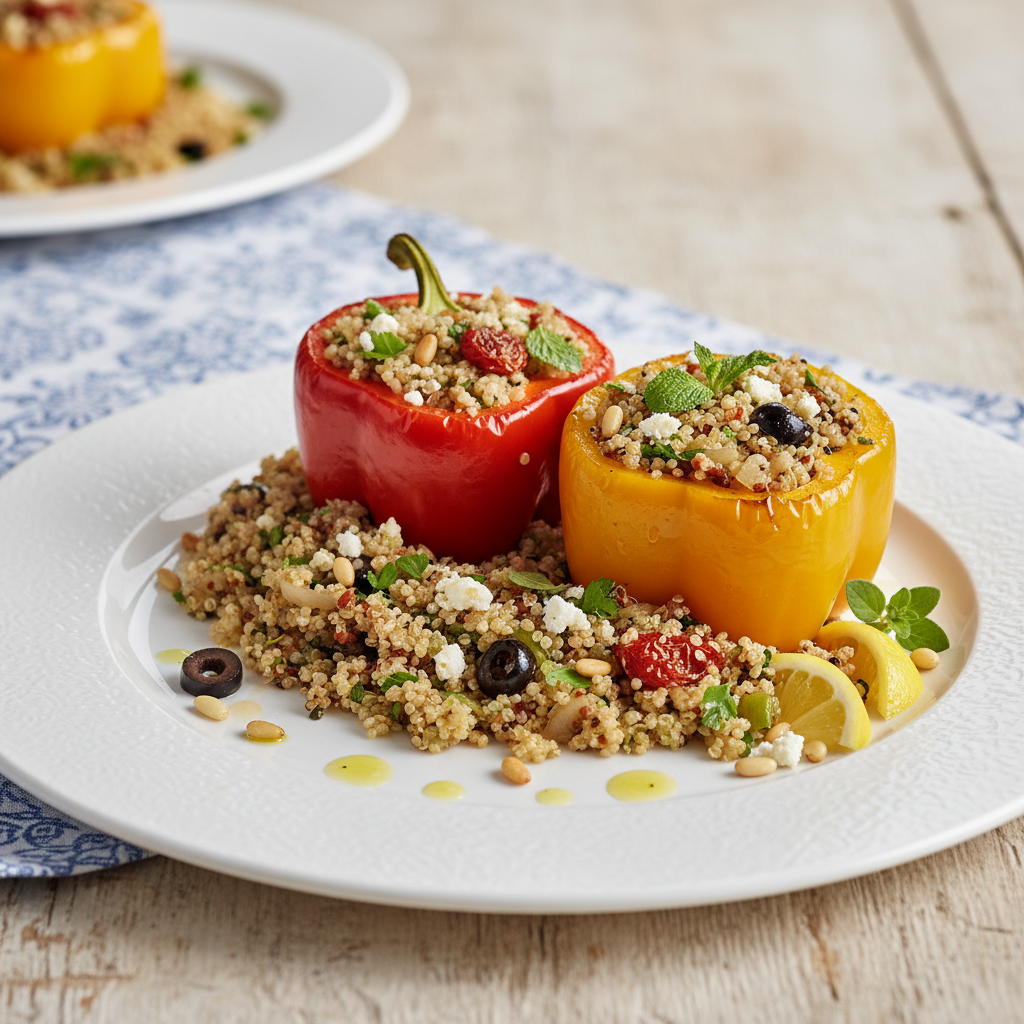 Mediterranean Quinoa Stuffed Peppers: A Colorful Family Meal