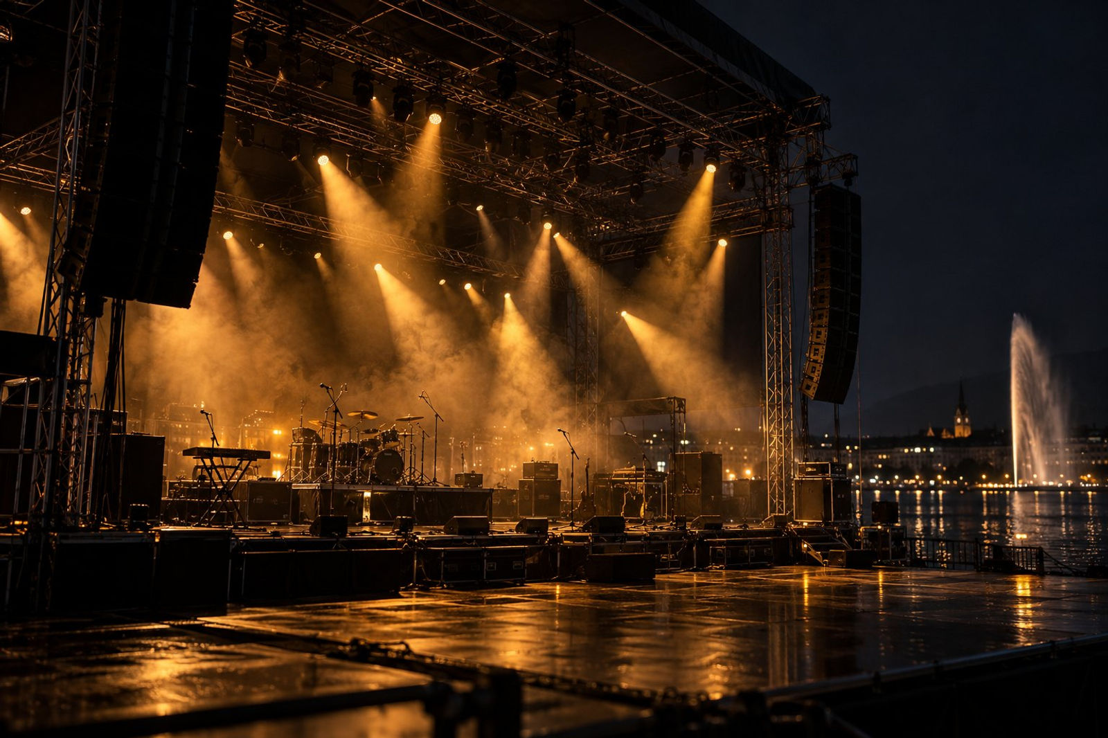 Scène de concert avant le show, vidéo pour la culture et l'événementiel