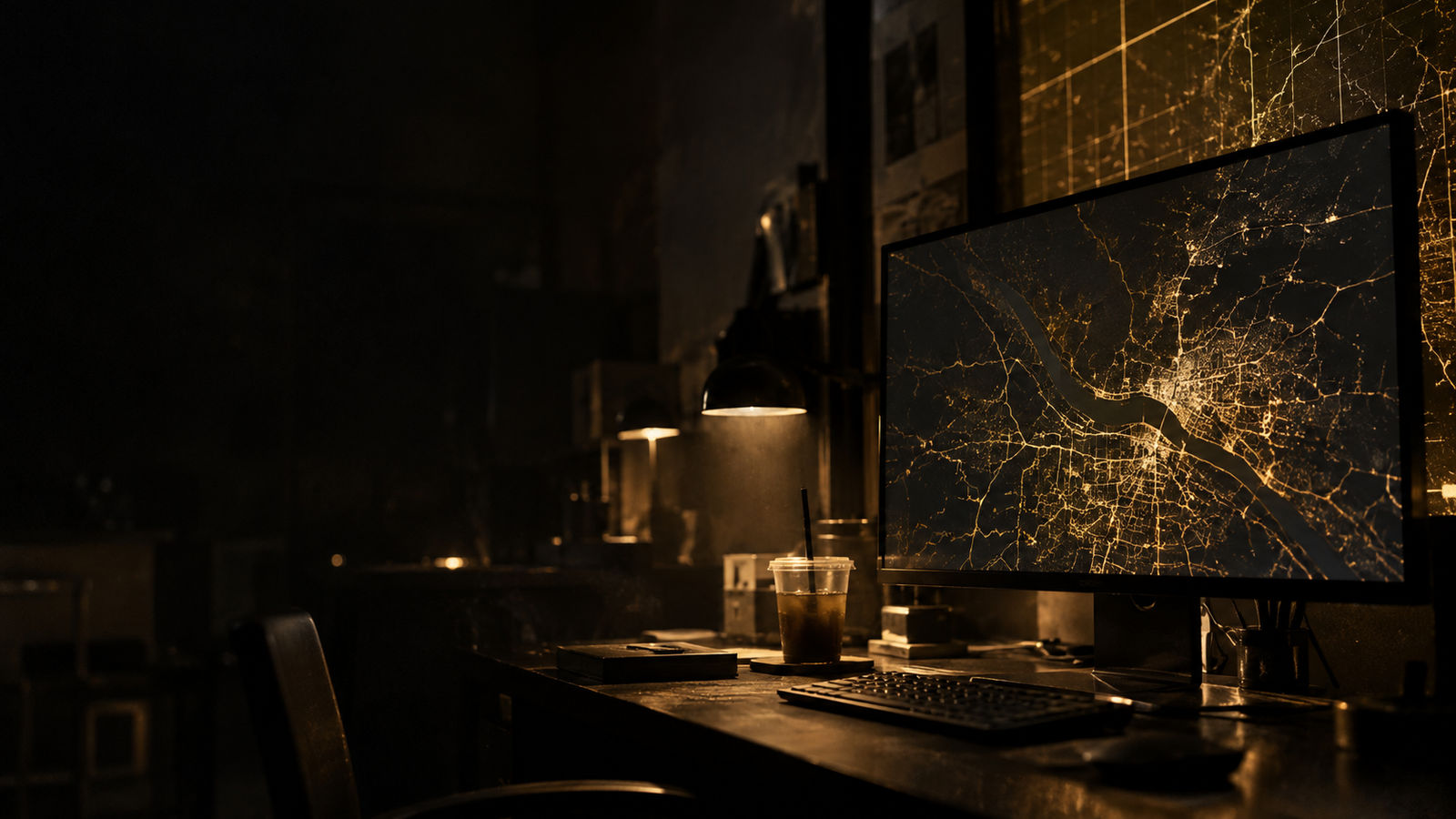 Atelier nocturne aux lumières dorées, vidéo pour l'horlogerie et l'industrie