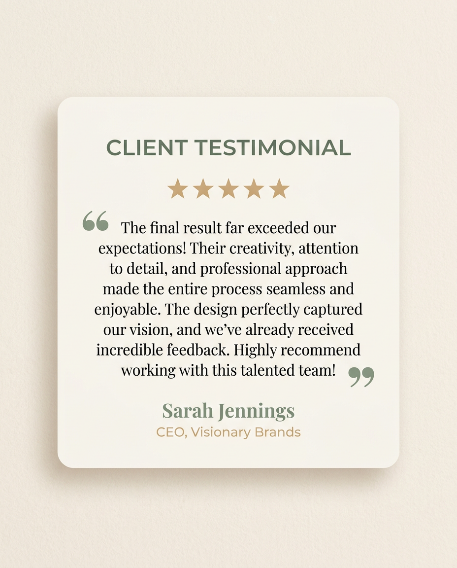 Illustrative testimonial graphic concept for social media