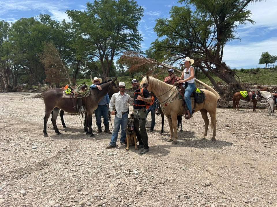 Mounted team providing ground support