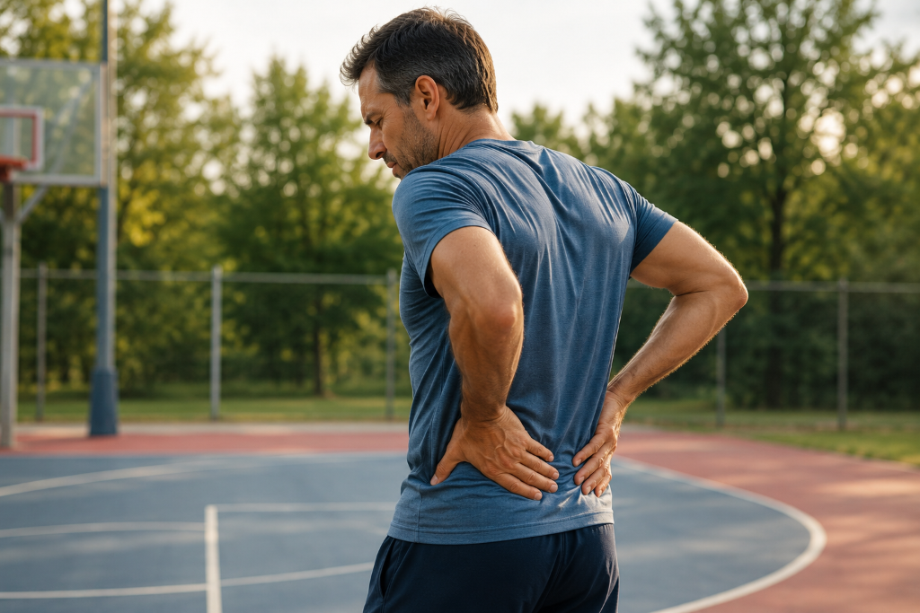 Man experiencing back pain