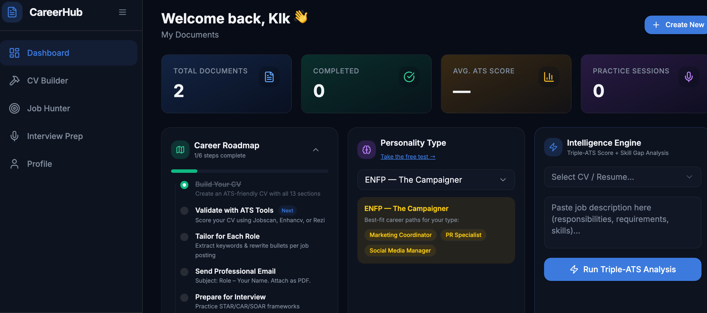 career-v3 template preview
