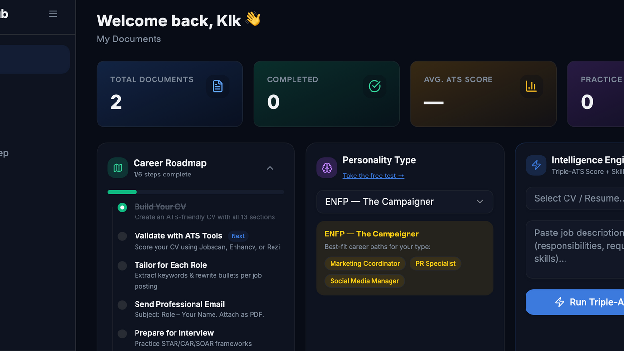 career-v3 template preview