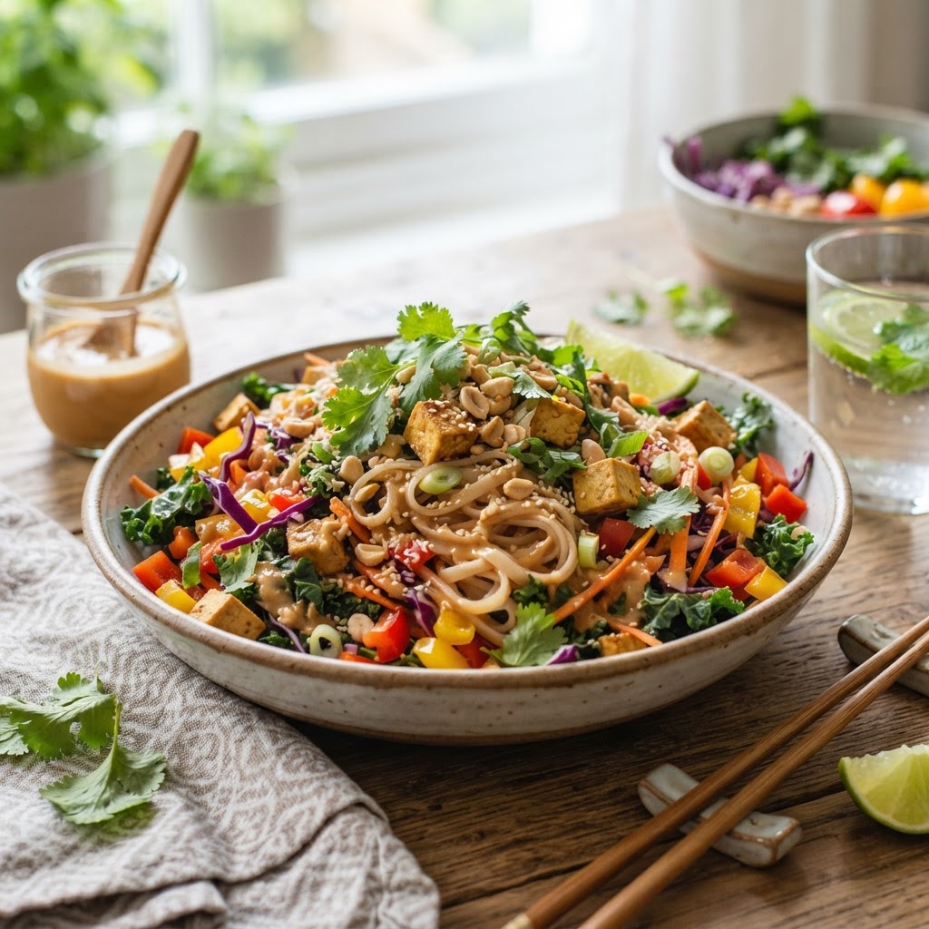 Crunchy Creamy Thai Noodle Salad