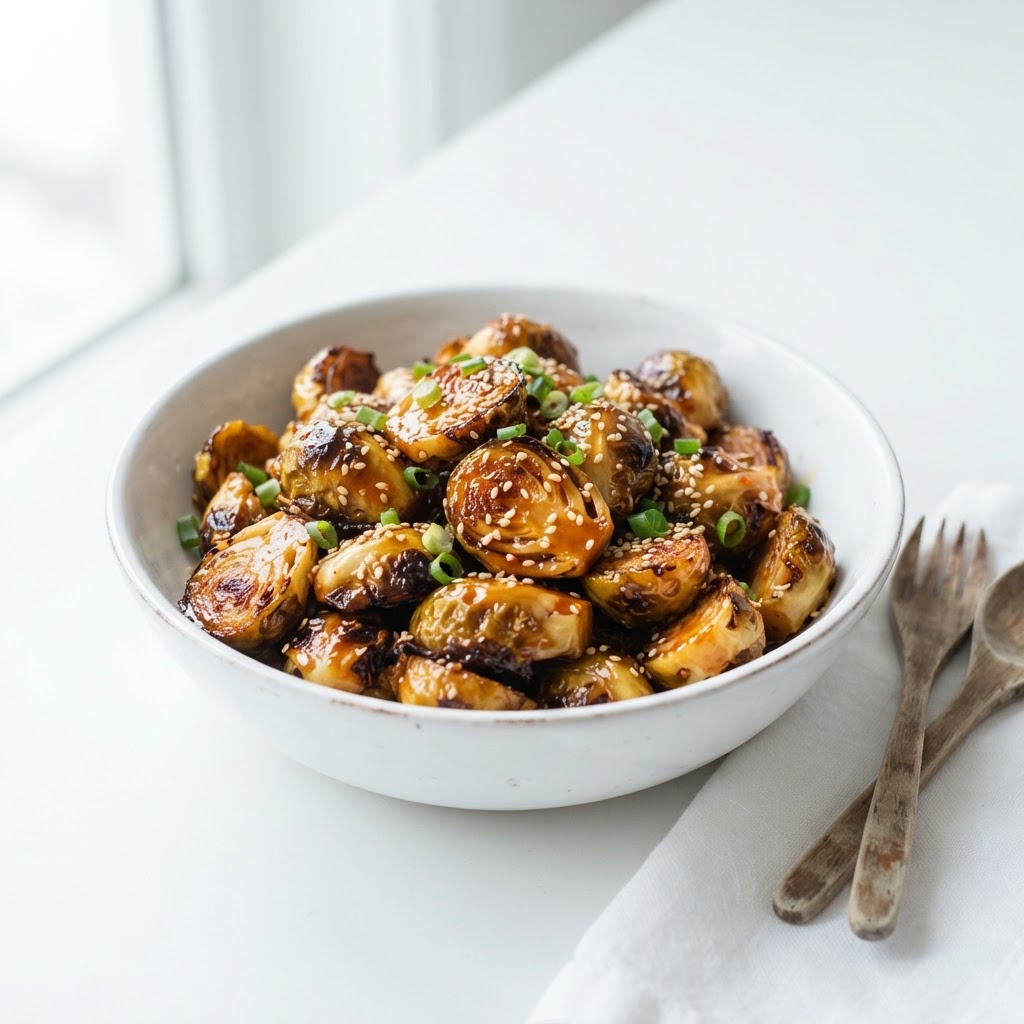 Sriracha Honey-Glazed Brussels Sprouts