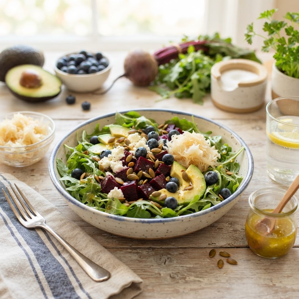 Gut-Healthy Arugula & Blueberry Salad