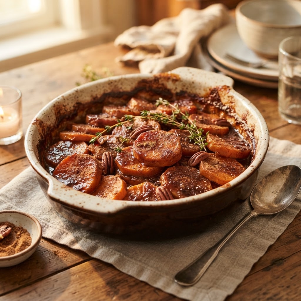 Oven-Baked Candied Yams with Date Sugar