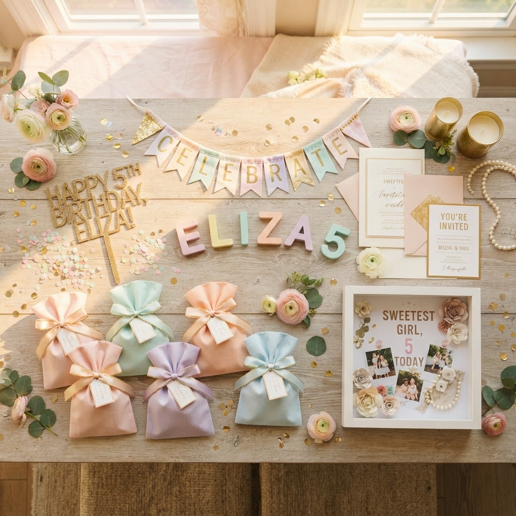 Personalised party supplies by Your Party Box Gibraltar — cake toppers, party bags, invites and decorations