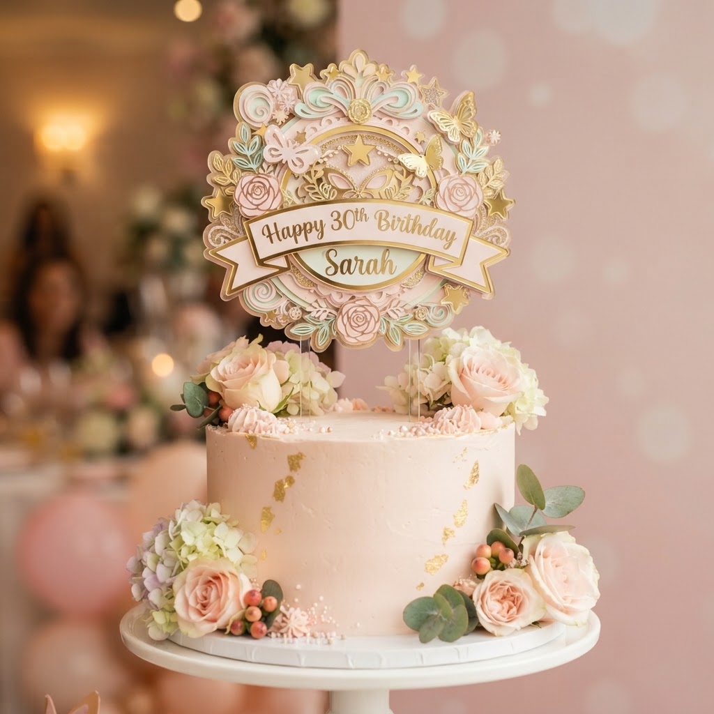 Multi-Layer Cake Toppers — personalised party supplies by Your Party Box Gibraltar