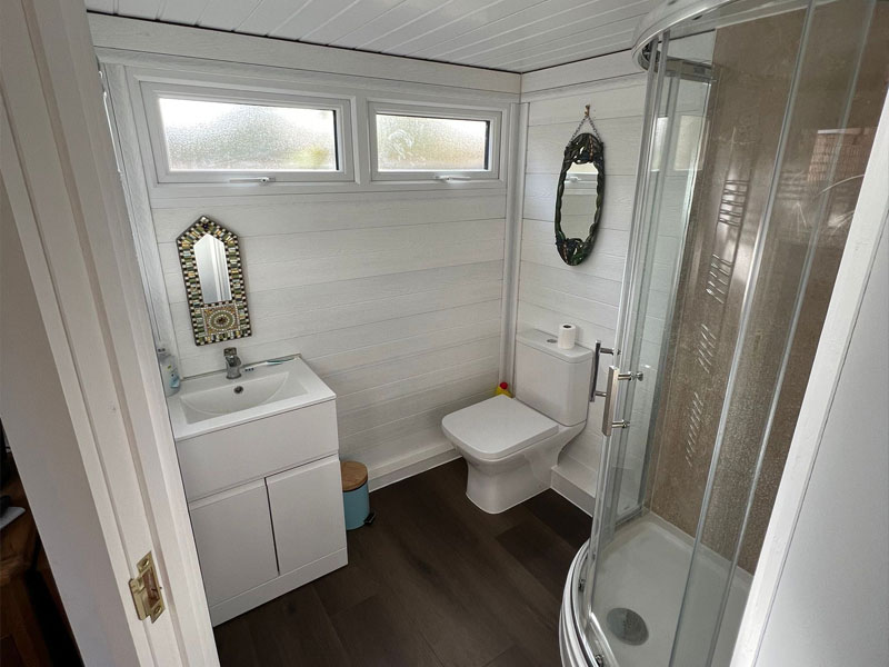 Recent garden room bathroom project 1