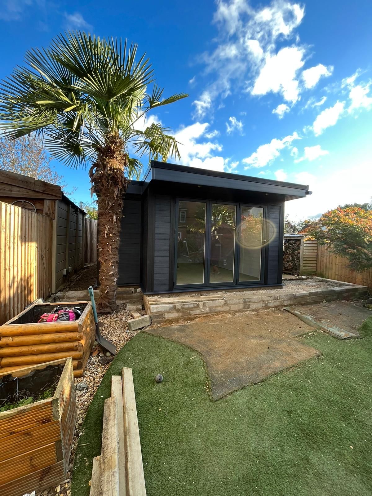 Bespoke L-shaped garden room showing unique layout