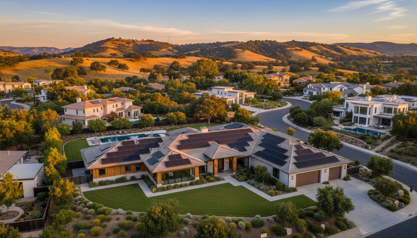 California home with solar panels