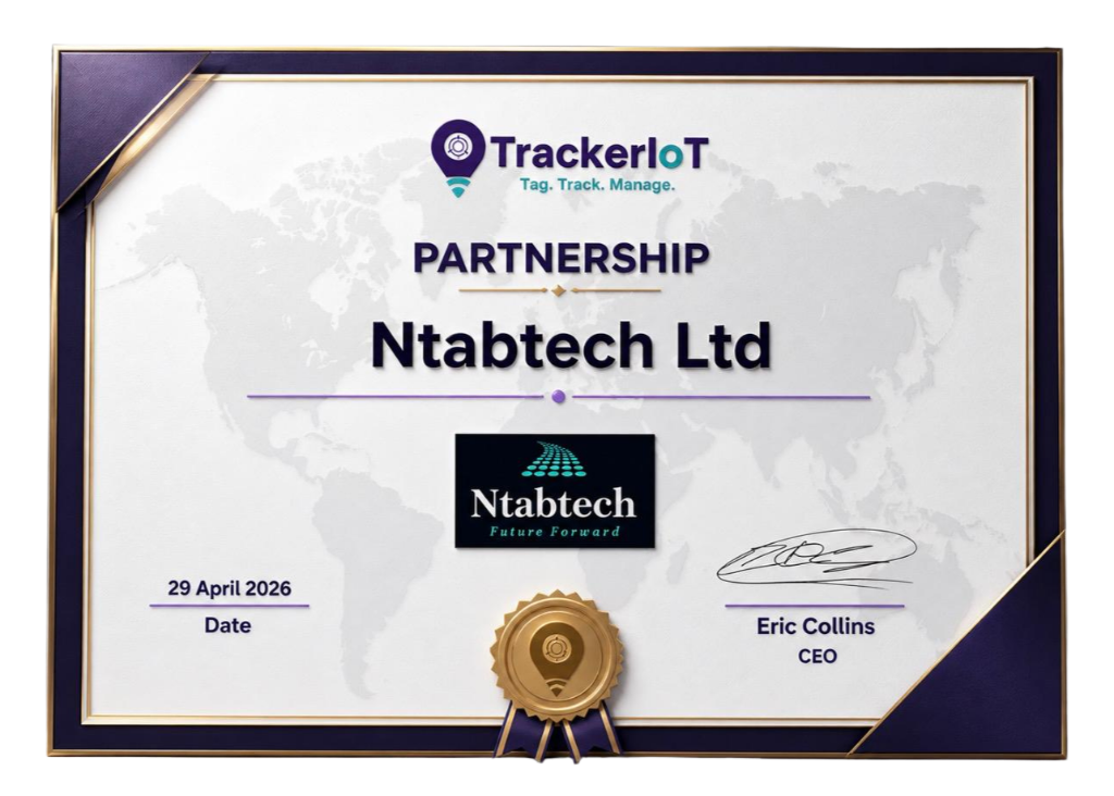 TrackerIoT Partnership Certificate