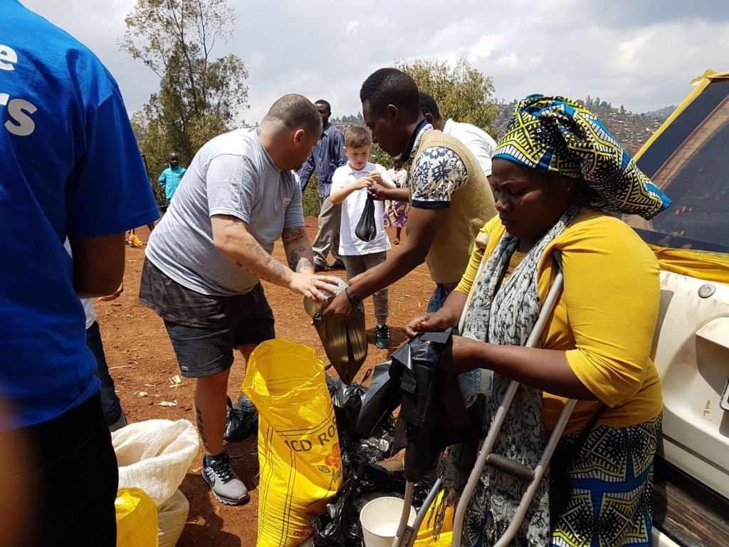 Volunteer team visiting local children