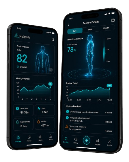 PosturePak App Mockup