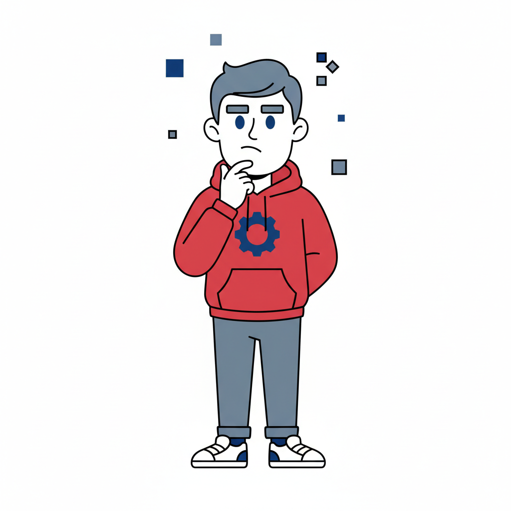 Thinking mascot