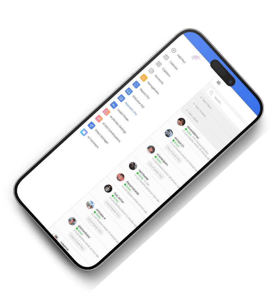 Active Tasks & Accounts