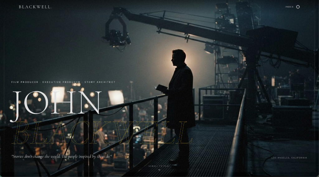 Cinema Slate / John Blackwell example press kit