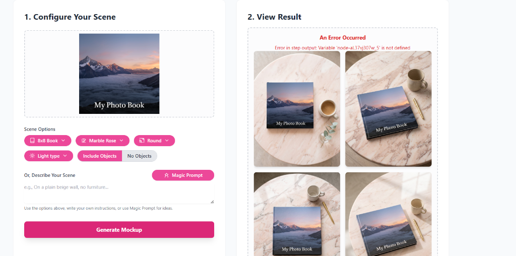 Photobook Mockup Generator