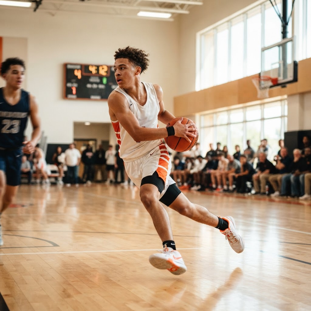 Basketball player in action