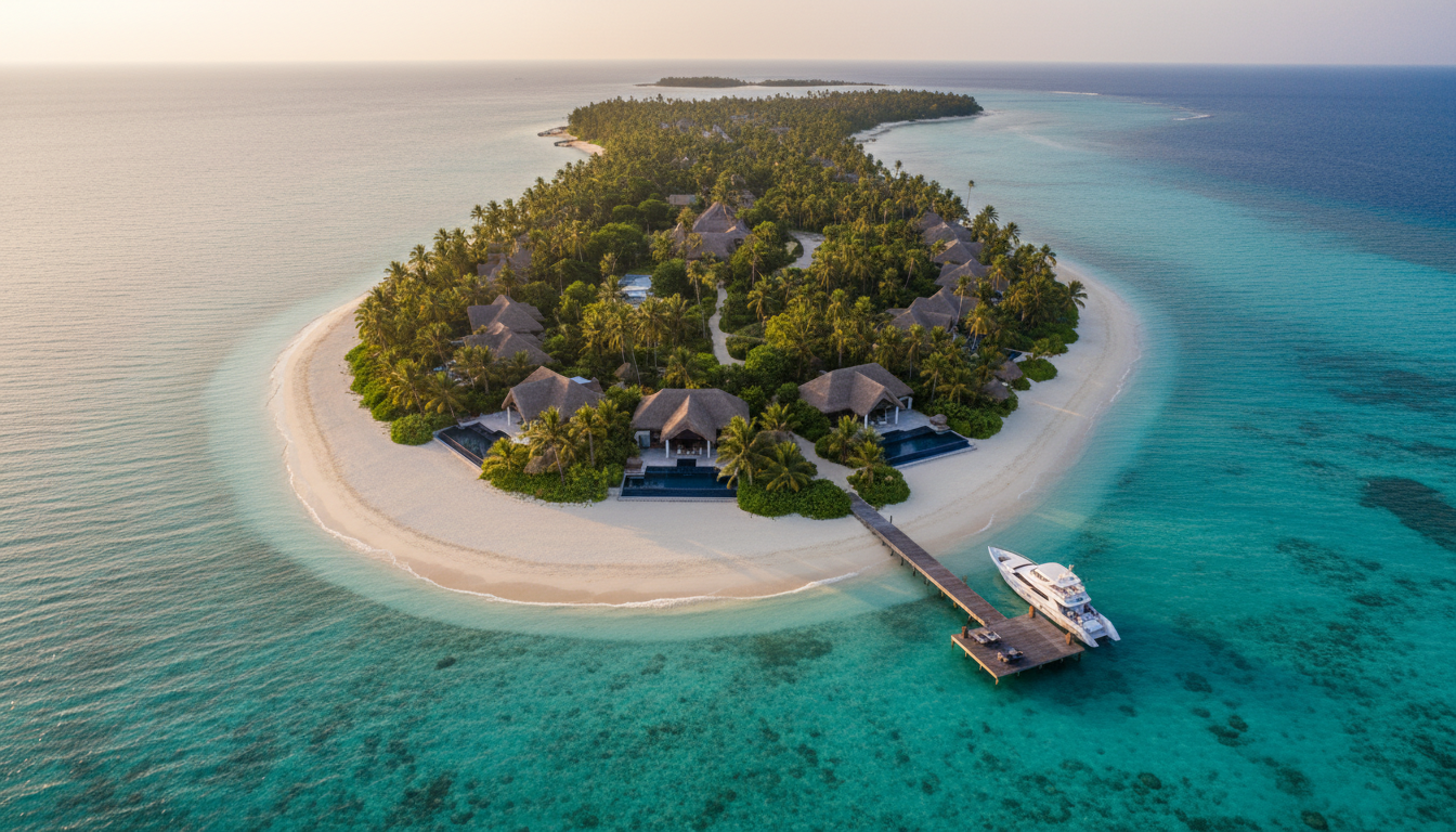 Aerial view of a luxury destination resort